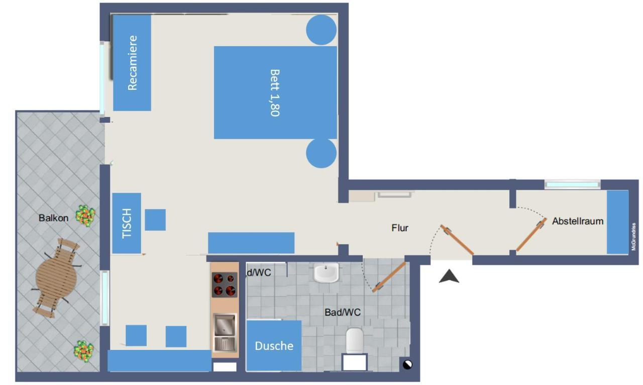 Studio Hirsch56 - Zentral-Ruhig-Terrasse-Netflix Karlsruhe Zewnętrze zdjęcie